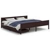 vidaXL Bed Frame without Mattress Dark Brown 180x200 cm Solid Wood