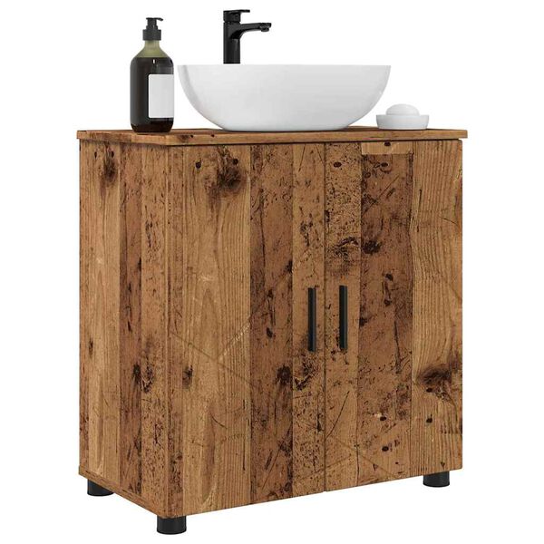 vidaXL Bathroom Cabinet with Storage Old Wood 61 x 35 x 64 cm