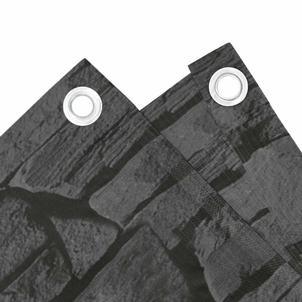 vidaXL Balcony Privacy Screen Ledge Stone Look Grey 700x90 cm PVC