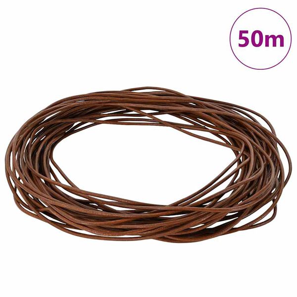 vidaXL Leather Cord Light Brown Ø2.5 mm x 5 m Leather
