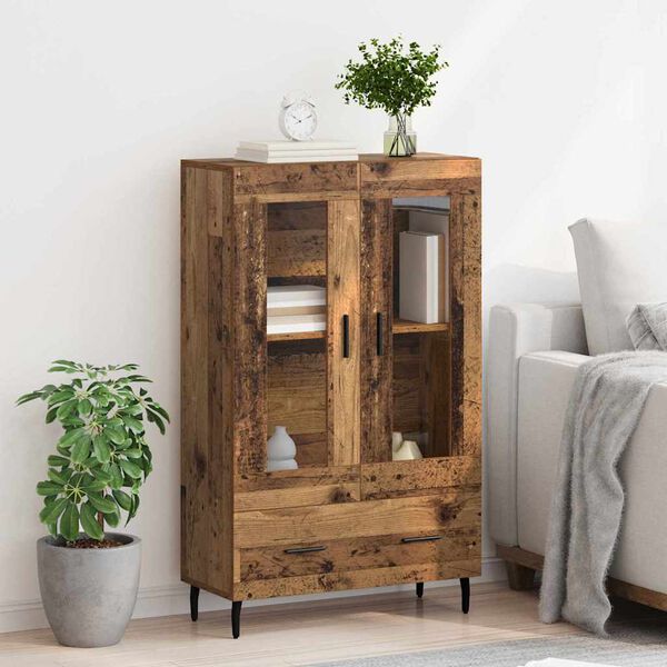 vidaXL Highboard Old Wood 69.5 x 31 x 115 cm Engineered Wood