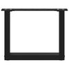 vidaXL Coffee Table Legs U-Shaped 2 pcs Black 30x(30-31) cm Steel
