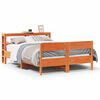 vidaXL Bed Frame without Mattress Wax Brown 150x200 cm King Size Solid Wood Pine