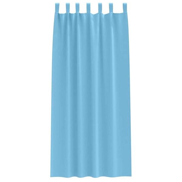 vidaXL Blackout Curtains with Rings 2 pcs Light Blue 245 x 140 cm