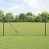vidaXL Fence Post Grey 10 x 1.2 m (40 x 40 mm mesh) Steel and PVC