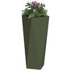 vidaXL Planter 2 pcs Olive Green 30 x 30 x 75 cm Steel