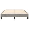 vidaXL Bed Frame without Mattress Light Grey 120x190 cm Small Double Velvet