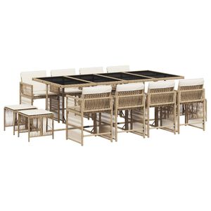 vidaXL Garden Dining Set | Beige, Cream White