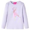 vidaXL Kids'T-shirt with Long Sleeves Light Lilac 140