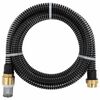 vidaXL Suction Hose with Brass Connectors Black 1.1" 4 m PVC