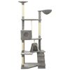 vidaXL Cat Tree with Sisal Scratching Posts Light Grey 191 cm