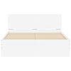 vidaXL Bed Frame with Headboard and LED White 120x190 cm Small Double