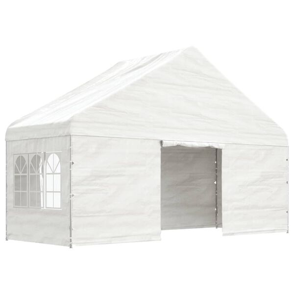 vidaXL Gazebo with Roof White 4.46x5.88x3.75 m Polyethylene
