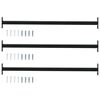 vidaXL Adjustable Window Safety Bar 3 pcs Black Steel