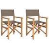 vidaXL Dining Chair Folding 56 x 54 x 87 cm 100% Polyester Solid-Teak