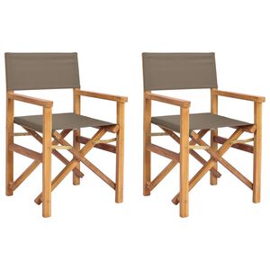 vidaXL Dining Chair Folding 56 x 54 x 87 cm 100% Polyester Solid-Teak
