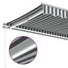 vidaXL Manual Retractable Awning with LED Anthracite&White 500x350 cm