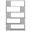 vidaXL Book Cabinet Room Divider Concrete Grey 100x24x155 cm Engineered Wood