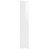 vidaXL CD Cabinets 2 pcs High Gloss White 21x16x93.5 cm Engineered Wood
