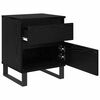 vidaXL Bedside Cabinet Black Oak 40 x 35 x 50 cm Engineered Wood
