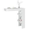 vidaXL Wall Bar Table High Gloss White 102x45x103.5 cm Engineered Wood
