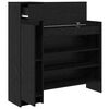 vidaXL Shoe Cabinet Black Oak 100.5 x 28 x 100 cm Engineered Wood