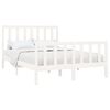 vidaXL Bed Frame without Mattress White 140x200 cm Solid Wood Pine