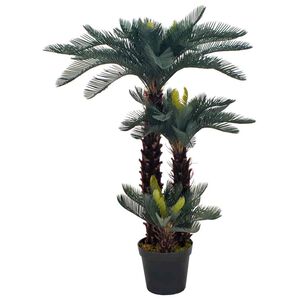 vidaXL Artificial Plant | Green and brown | Plastic and wood | 125 cm
