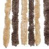vidaXL Fly Curtain Dark Brown and Beige 56x185 cm Chenille