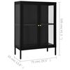 vidaXL Sideboard Black 75x35x105 cm Steel and Glass