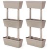 vidaXL Garden Planter 6 pcs 100 cm Taupe