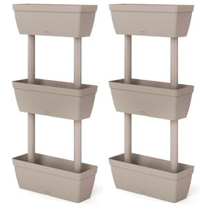 vidaXL Garden Planter 6 pcs 100 cm Taupe