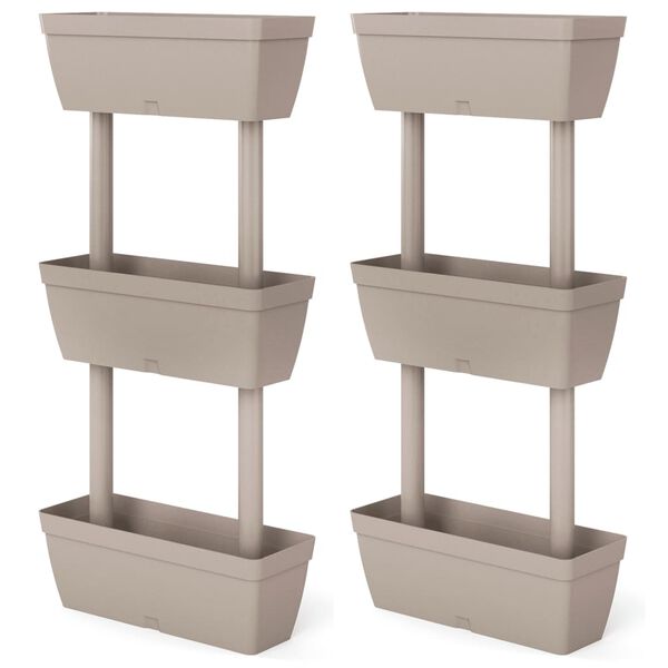vidaXL Garden Planter 6 pcs 100 cm Taupe