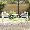 vidaXL Garden Chair 2 pcs White 56 x 55 x 92.5cm Aluminium
