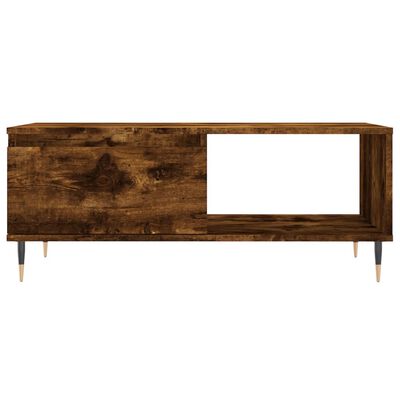 vidaXL Coffee Table Smoked Oak 90x50x36.5 cm Engineered Wood