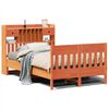 vidaXL Bed Frame without Mattress Wax Brown 135x190 cm Solid Wood Pine