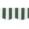 vidaXL Awning Valance Green and White 280 x 20 cm Canvas