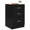 vidaXL Bedside Cabinet Black Oak 40 x 40 x 63 cm Engineered Wood