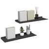 vidaXL Floating Shelf Wall-mounted 2 pcs Black 60 x 18 x 2.5 cm Steel