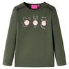 Kids' T-shirt with Long Sleeves Khaki 92