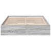 vidaXL Bed Frame with Drawers without Mattress Grey Sonoma 140x200 cm
