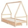 vidaXL Kids Bed Frame with Drawers 80x200 cm Solid Wood Pine