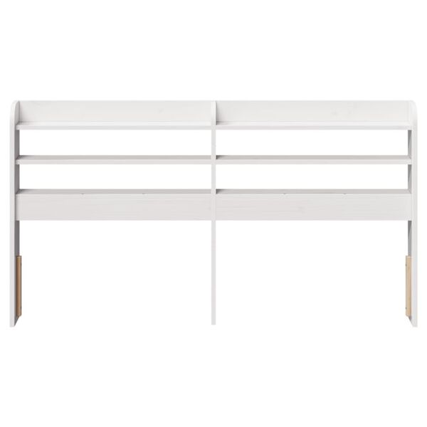 vidaXL Headboard with Shelves White 140 cm Solid Wood Pine