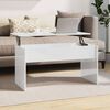 vidaXL Coffee Table High Gloss White 102x50.5x52.5 cm Engineered Wood