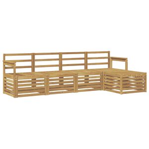 vidaXL Outdoor Sofa Set 5 pcs White Solid Acacia Wood