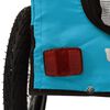 vidaXL Pet Bike Trailer Blue and Black Oxford Fabric&Iron