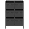 vidaXL Highboard Black 68x39x101.5 cm Steel