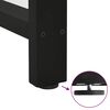 vidaXL Console Table Legs Black 2 pcs 38x(72-73) cm Steel