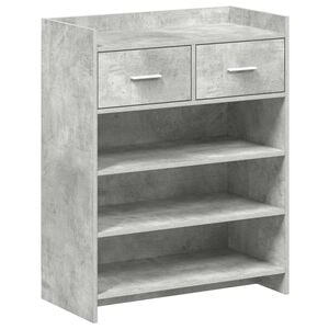 vidaXL Shoe Cabinet Concrete Grey 73.5 x 36 x 92 cm Engineered Wood