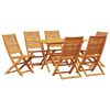 vidaXL Garden Dining Set Folding 7 pcs Brown Solid acacia wood